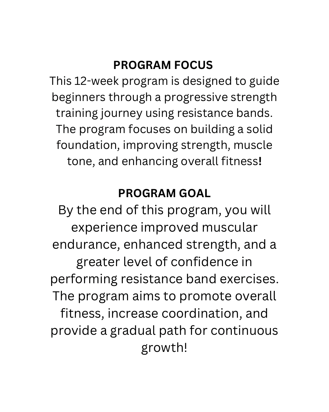 12-Week Resistance Band